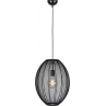 Lampa wisząca owalna z abażurem Florence 40cm czarna Markslojd
