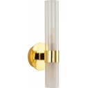 Kinkiet szklany tuba Candela 31cm biały / złoty Step Into Design