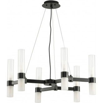 Candela VI 70cm white&black pendant chandelier Step Into Design