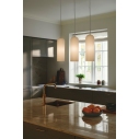 Miella 52cm white 3-light glass pendant lamp with ribbed shades Nordlux