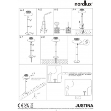 Słupek ogrodowy solarny z czujnikiem ruchu Justina LED 3000K 60cm antracyt Nordlux