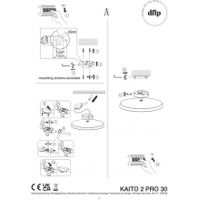 Plafon ściemniany regulowany Kaito Pro LED 30cm biały DFTP