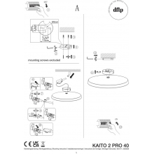 Plafon ściemniany regulowany Kaito Pro LED 40cm biały DFTP