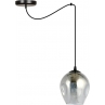 Stylizowana Lampa wisząca szklana "pająk" Level 14 czarno-grafitowa Emibig do jadalni i salonu