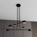 Lampa wisząca 6 punktowa Modus 70cm czarna Emibig