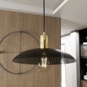 Lampa wisząca ażurowa Spirit 30cm czarny / złoty Emibig