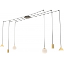 Fuji black&gold spider 6-light pendant lamp Emibig
