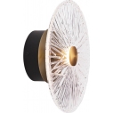 Kinkiet szklany okrągły Allure LED 28cm złoty mat / przeźroczysty / czarny MaxLight