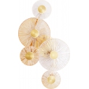 Allure LED V 55x30cm matte gold&transparent glass decorative wall lamp Maxlight