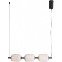Elena LED 72cm white silk&black japandi long pendant lamp Maxlight