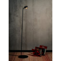 Lampa podłogowa ze ściemniaczem Jubi Wood 150cm czarny / orzech amerykański LoftLight