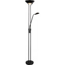 Lampa podłogowa z lampka do czytania Spock LED czarny mat Reality