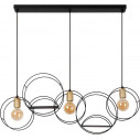 Lampa wisząca loft z półkami Circle 104cm czarno-złota Lucide
