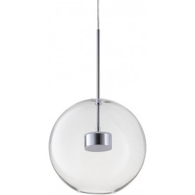 Lampa wisząca szklana kula designerska Bubbles LED 3000K 30cm przeźroczysty / chrom Step Into Design