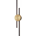 Kinkiet pionowy dwupunktowy Centro LED 64cm czarny / złoty Step Into Design