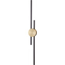 Kinkiet pionowy dwupunktowy Centro LED 92cm czarny / złoty Step Into Design