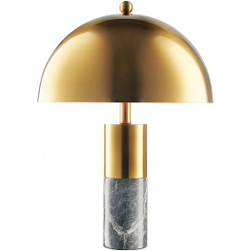 Lampa stołowa "grzybek" glamour Como 70cm marmurowo-złota Step Into Design