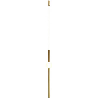 Lampa wisząca tuba glamour O-line LED 3cm H93cm mosiężna Step Into Design