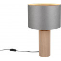 Lampa na stolik papierowa na bambusowej podstawie Canio 30cm H48cm szara Trio
