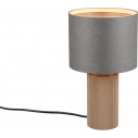 Lampa na stolik papierowa na bambusowej podstawie Canio16cm H28cm szara Trio