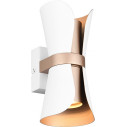 Coat white and brown modernist wall lamp top and bottom Trio