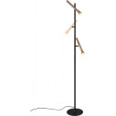 Lampa podłogowa 3 punktowa ze ściemniaczem Fiato LED 150cm brąz / czarny Trio