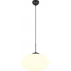 Lampa wisząca szklana kula Fomento 40cm biały / czarny Trio