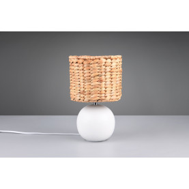 Lampka na stolik boho Vina 18cm H29cm trzcina morska / biały Trio 2