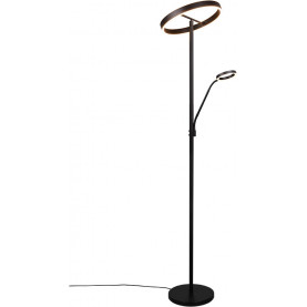 Lampa podłogowa z lampką do czytania i regulacją światła Willis LED 180cm czarna Trio