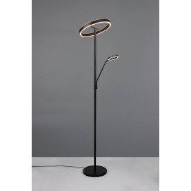 Lampa podłogowa LED czarna Willis Trio 180cm. Nowoczesny design, regulowane ramię z lampką do czytania, ściemniacz.  Elegancka, metalowa konstrukcja. Idealne oświetlenie do salonu lub sypialni.  Wysokość 180cm. 2