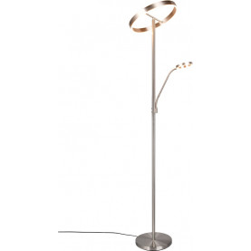 Lampa podłogowa z lampką do czytania i regulacją światła Willis LED 180cm nikiel Trio