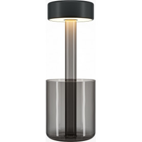 Lampa stołowa przenośna z wazonem AI Collaboration LED czarny / czarny przeźroczysty Maytoni