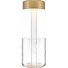 Lampa stołowa przenośna z wazonem AI Collaboration LED złoty / przeźroczysty Maytoni