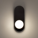 Bao white / black oval wall lamp with glass ball Maytoni