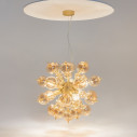 Bolla 57.3 cm amber glass spheres pendant lamp Maytoni