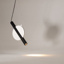 Enigma LED 30 cm white / black designer pendant lamp Maytoni