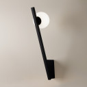 Kazimir white / black glass ball wall lamp Maytoni
