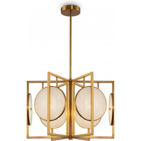 Lampa wisząca vintage Marmo 51,7cm alabaster / mosiądz Maytoni