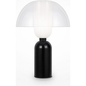 Lampa stołowa szklana designerska Memory przeźroczysty / czarny Maytoni