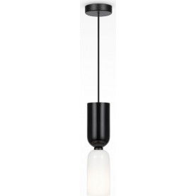 Lampa wisząca szklana designerska Memory 8cm biały / czarny Maytoni