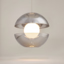 Rebel LED 30.2 cm smoked glass galvanised futuristic pendant lamp Maytoni