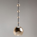 Lampa wisząca szklana modern Ros 16cm bursztynowo-czarna Maytoni