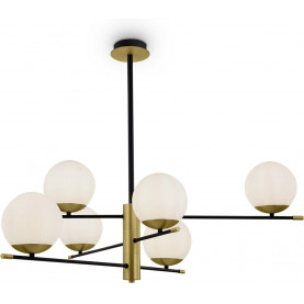 Lampa sufitowa szklane kule Nostalgia VI 100cm biały / złoty / czarny Maytoni
