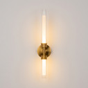 Stelo transparent-brass double retro wall lamp Maytoni
