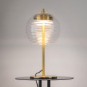 Lampa stołowa szklana modern Mystic przeźroczysty / mosiądz Maytoni