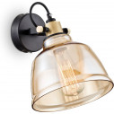 Irving amber / black loft glass wall lamp Maytoni