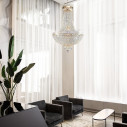 Bella 40 cm gold crystal hanging chandelier Maytoni
