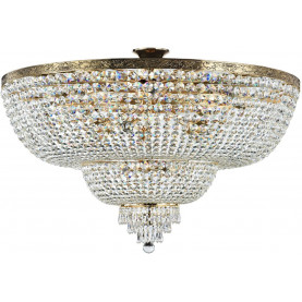 Plafon kryształowy Palace 100cm, antyczny złoty Maytoni. Luksusowy plafon złoty glamour z kryształkami, idealny do eleganckich wnętrz. Duża średnica 100cm, efektowne, wielowarstwowe zdobienie. Plafon na żarówki E27 (żarówki nie w zestawie). 2