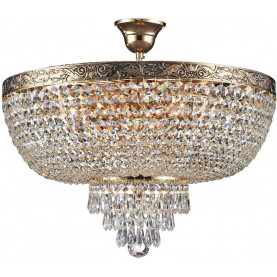 Plafon kryształowy Palace 50cm, antyczny złoty Maytoni. Elegancki plafon z kryształami, idealny do salonu. Złoty kolor, bogate zdobienia. Średnica 50cm. Pasuje do wnętrz klasycznych i luksusowych. 2