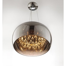 Lampa wisząca glamour z kryształkami Moonlight 40 Chrom MaxLight do sypialni, salonu i kuchni.